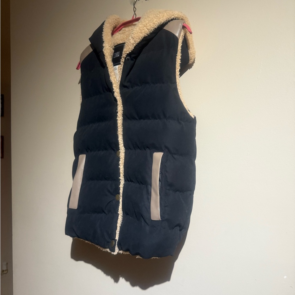 ZSHOW Women’s Warm Puffer Vest Thick Padded Fleece Lined WinterJacket with Hoodi - Picture 8 of 11